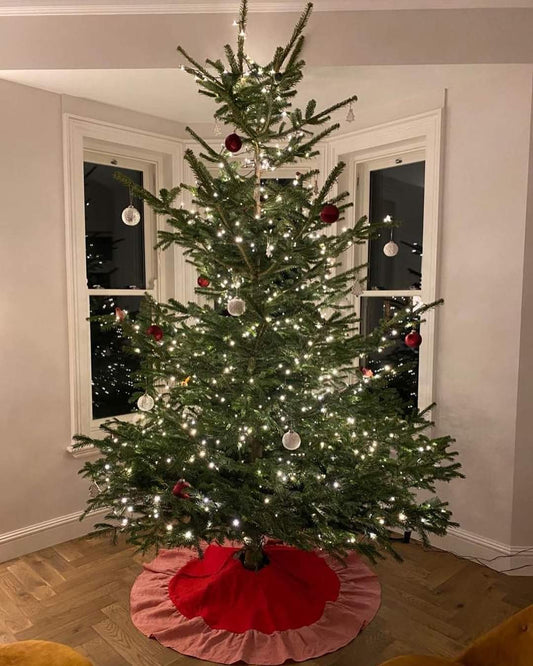 Irish Linen Ruffle Tree Skirt